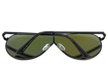 Oversized Modern Retro Shield Style SUNGLASSES Large Black Frame 4615