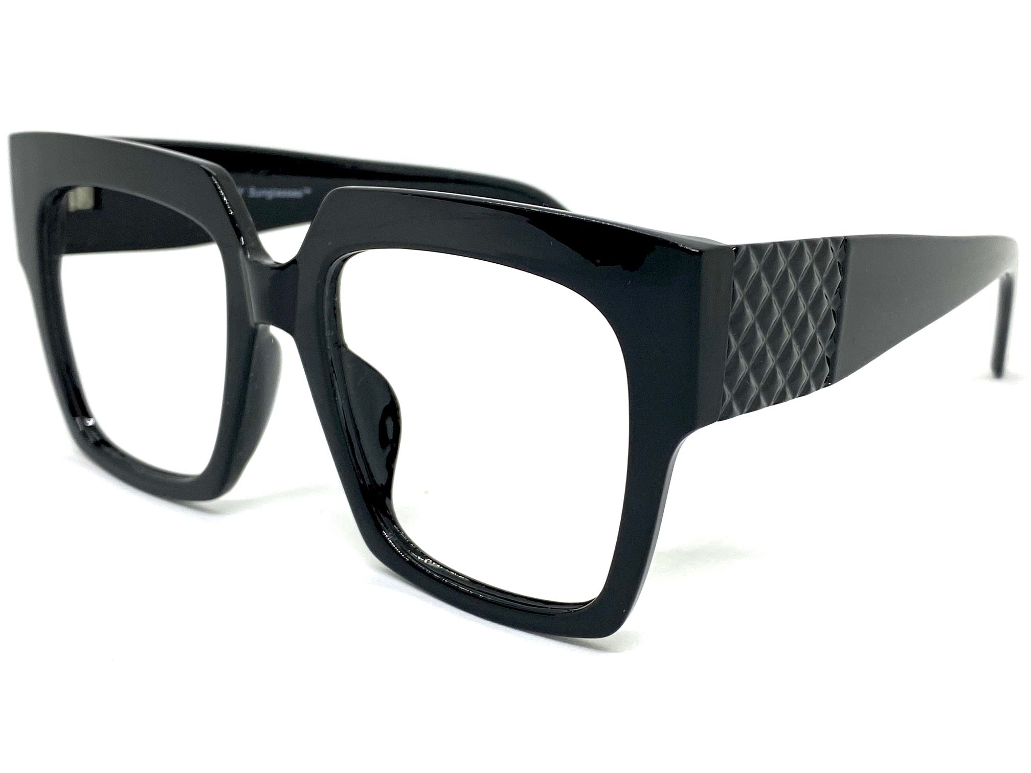 thumbnail image 2 of SPEXX Eyewear Classic Vintage Retro Round Lensless Eyeglass Frames - Black & White Marble 2 of 3