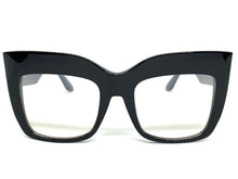 Oversized Classic Vintage Retro Style Clear Lens with Slight Tint SUNGLASSES Thick Black Frame E1922