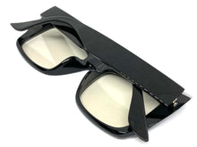 Oversized Classic Vintage Retro Style Clear Lens with Slight Tint SUNGLASSES Thick Black Frame E1922