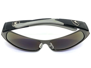 Classic Contemporary Modern Wrap Style SUNGLASSES Sleek Gunmetal Frame 3727