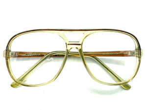 Classic TRUE Vintage Retro Aviator Style READING GLASSES READERS Clear Brown Frame Lens Strength +3.00
