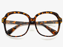 Oversized Classic Vintage Retro Style Clear Lens EYEGLASSES Large Tortoise Frame 6037