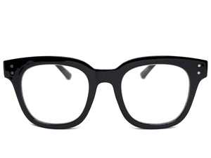 Classic Elegant Vintage Retro Style READING GLASSES READERS Black Frame - Lens Strength +2.50