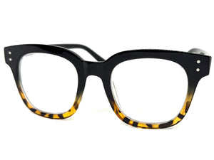 Classic Elegant Vintage Retro Style READING GLASSES READERS Black Frame - Lens Strength +1.50