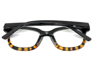 Classic Elegant Vintage Retro Style READING GLASSES READERS Black Frame - Lens Strength +1.50
