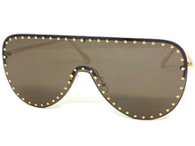 Oversized Exaggerated Modern Retro Style SUNGLASSES Large Gold Frame 2292