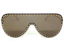 Oversized Exaggerated Modern Retro Style SUNGLASSES Large Gold Frame 2292