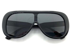 Oversized Vintage Retro Aviator Style SUNGLASSES Large Black Frame 80544