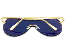 Oversized Exaggerated Modern Retro Style SUNGLASSES Large Gold Frame 2292