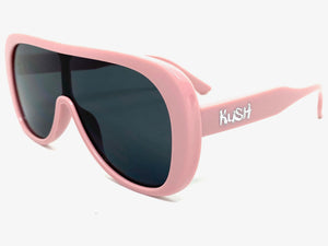 Oversized Vintage Retro Aviator Style SUNGLASSES Large Pink Frame 80544