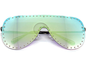 Oversized Exaggerated Modern Retro Style SUNGLASSES Large Gray Frame 2292