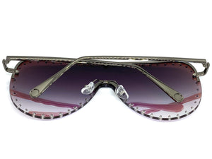 Oversized Exaggerated Modern Retro Style SUNGLASSES Large Gray Frame 2292