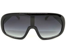 Oversized Exaggerated Modern Rerto Shield Style SUNGLASSES Large Black Frame 7290