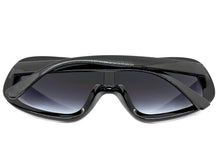 Oversized Exaggerated Modern Rerto Shield Style SUNGLASSES Large Black Frame 7290