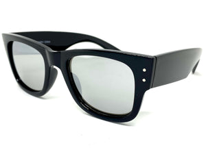 Classic Vintage Retro Style SUNGLASSES Thick Square Black Frame 6034