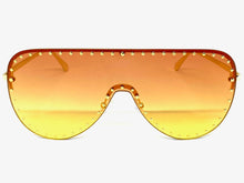 Oversized Exaggerated Modern Retro Style SUNGLASSES Large Gold Frame 2292