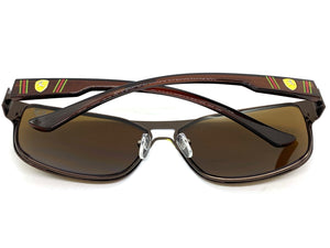 Classic Modern Trendhy Sporty Biker Style SUNGLASSES Sleek Brown Frame 21036