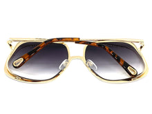 Exaggerated Classic Vintage Retro Style SUNGLASSES Square Gold Frame 2312