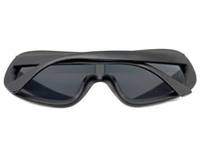 Oversized Exaggerated Modern Rerto Shield Style SUNGLASSES Large Black Frame 7290