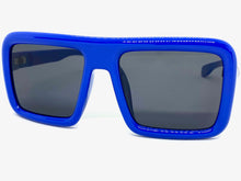 Oversized Classic Vintage Retro Style SUNGLASSES Large Blue Frame E1998
