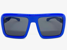 Oversized Classic Vintage Retro Style SUNGLASSES Large Blue Frame E1998