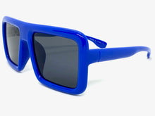Oversized Classic Vintage Retro Style SUNGLASSES Large Blue Frame E1998