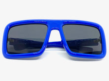 Oversized Classic Vintage Retro Style SUNGLASSES Large Blue Frame E1998