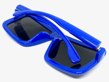 Oversized Classic Vintage Retro Style SUNGLASSES Large Blue Frame E1998