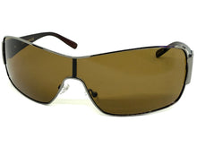 Classic Contemporary Modern Wrap Shield Style SUNGLASSES Sleek Gunmetal Frame 3396