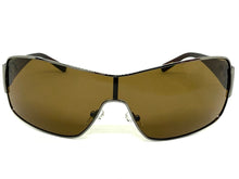Classic Contemporary Modern Wrap Shield Style SUNGLASSES Sleek Gunmetal Frame 3396