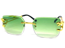 Men's Classy Elegant Luxury Modern Retro Style SUNGLASSES Rimless Gold Frame E0934