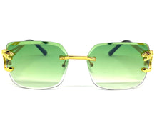 Men's Classy Elegant Luxury Modern Retro Style SUNGLASSES Rimless Gold Frame E0934