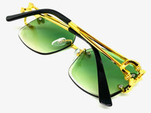 Men's Classy Elegant Luxury Modern Retro Style SUNGLASSES Rimless Gold Frame E0934