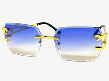 Men's Classy Elegant Luxury Modern Retro Style SUNGLASSES Rimless Gold Frame E0934