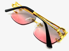 Men's Classy Elegant Luxury Modern Retro Style SUNGLASSES Rimless Gold Frame E0934