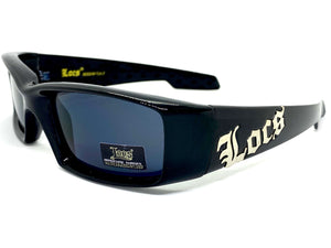 Classic Hardcore Biker Gangster Style LOCS SUNGLASSES Black Frame Dark Lens 9052