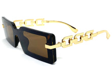 Classy Contemporary Modern Style SUNGLASSES Tortoise & Gold Frame E1972
