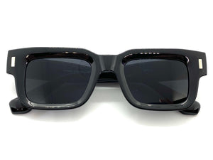 Classic Vintage Retro Style SUNGLASSES Thick Square Black Frame 80610