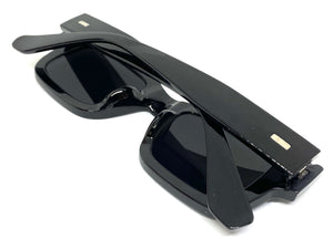 Classic Vintage Retro Style SUNGLASSES Thick Square Black Frame 80610