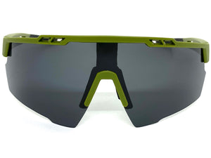 Oversized Retro Sporty Wrap Around Style SUNGLASSES Large Dark POLARIZED Lens XSP0008