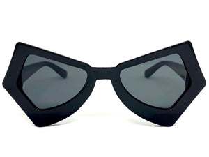 Exaggerated Classic Vintage Retro Style SUNGLASSES Funky Black Frame P0138