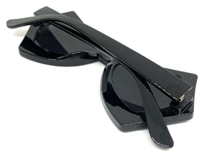 Exaggerated Classic Vintage Retro Style SUNGLASSES Funky Black Frame P0138