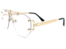 Classy Elegant Retro Luxury Aviator Style Clear Lens EYEGLASSES Gold Frame 2610