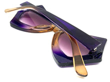 Exaggerated Classic Vintage Retro Style SUNGLASSES Funky Purple Frame P0138