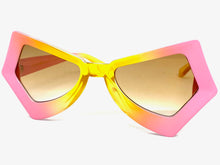 Exaggerated Classic Vintage Retro Style SUNGLASSES Funky Pink Frame P0138