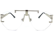 Classy Elegant Retro Luxury Aviator Style Clear Lens EYEGLASSES Silver Frame 2610