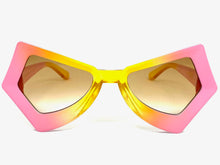 Exaggerated Classic Vintage Retro Style SUNGLASSES Funky Pink Frame P0138