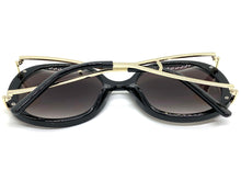 Exaggerated Vintage Retro Hippie Style SUNGLASSES Round Black Frame 7150
