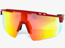 Oversized Retro Sporty Wrap Around Style SUNGLASSES Large Gold POLARIZED Lens XSP0007